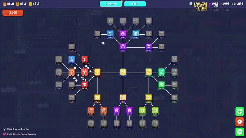 A compact official upgrade-tree view with active branches.